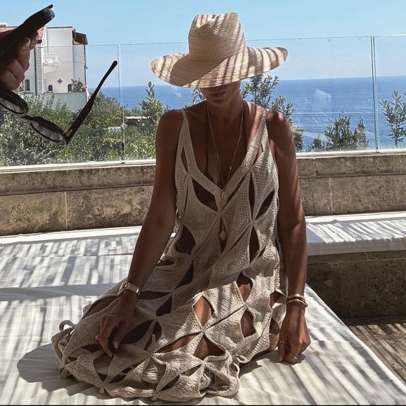 🦋 Bloggers Favorite 🦋 NWT Zara Crochet Slip Dress Size S - Picture 2 of 14